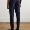 Slim-Fit Straight-Leg Wool Trousers - BK