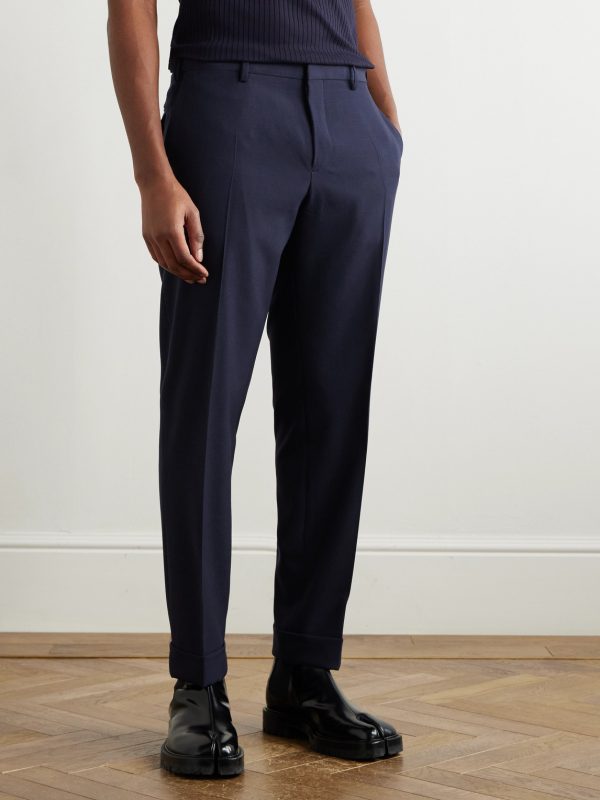 Slim-Fit Straight-Leg Wool Trousers - FR