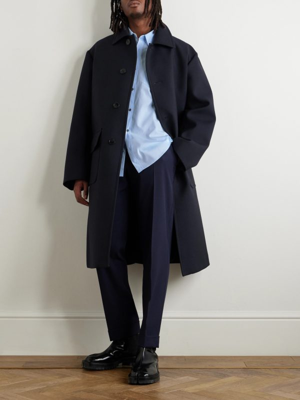 Slim-Fit Straight-Leg Wool Trousers - OU