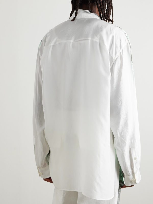 Floral-Print Silk-Twill Shirt - BK