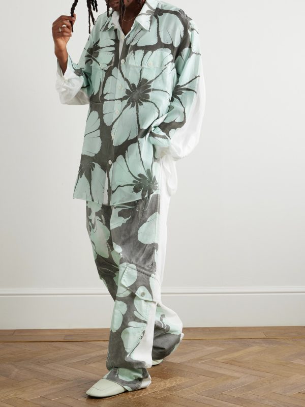 Floral-Print Silk-Twill Shirt - OU