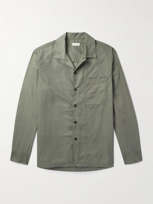 Camp-Collar Shell Shirt