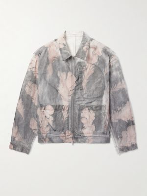 Floral-Print Denim Jacket