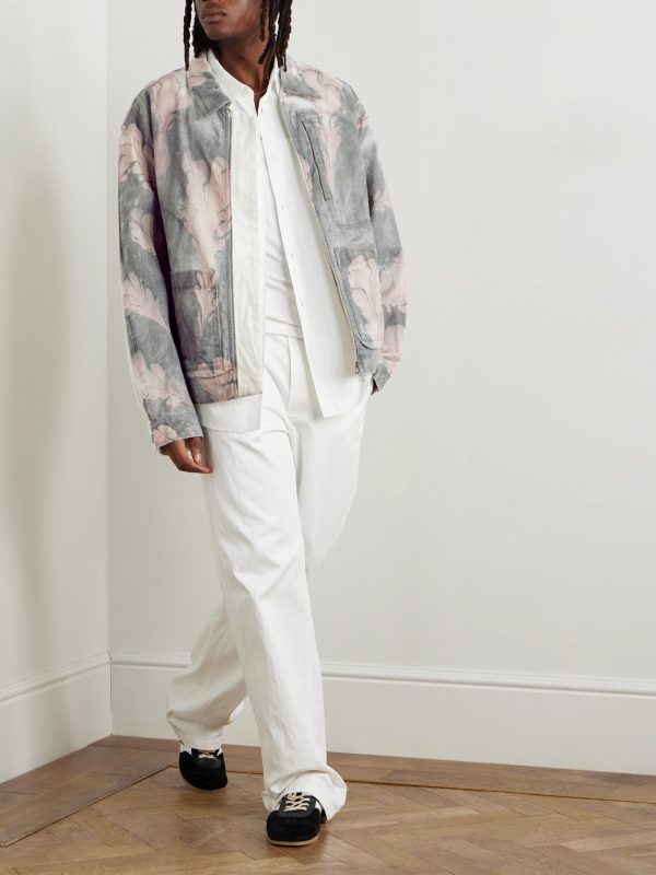 Floral-Print Denim Jacket - OU Floral-Print Denim Jacket - OU