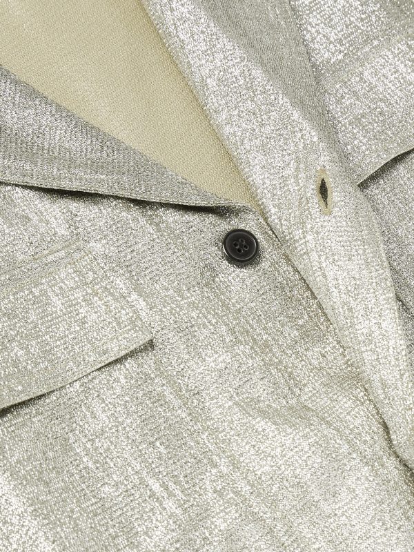 Camp-Collar Lamé Shirt - CU