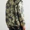 Padded Floral-Print Organza Coach Jacket - BK