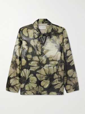 Padded Floral-Print Organza Coach Jacket Padded Floral-Print Organza Coach Jacket