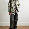Padded Floral-Print Organza Coach Jacket - OU