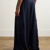 Wide-Leg Pleated Wool-Twill Cargo Trousers - BK Wide-Leg Pleated Wool-Twill Cargo Trousers - BK