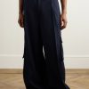 Wide-Leg Pleated Wool-Twill Cargo Trousers - FR Wide-Leg Pleated Wool-Twill Cargo Trousers - FR