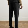 Slim-Fit Straight-Leg Wool Trousers - BK