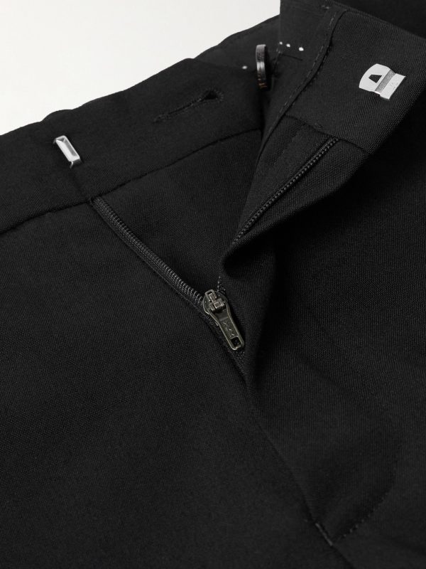 Slim-Fit Straight-Leg Wool Trousers - E1
