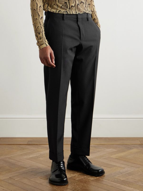 Slim-Fit Straight-Leg Wool Trousers - FR