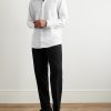 Slim-Fit Straight-Leg Wool Trousers - OU