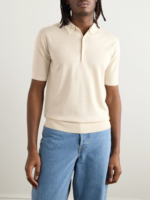Slim-Fit Merino Wool Polo Shirt - FR Slim-Fit Merino Wool Polo Shirt - FR