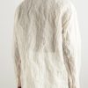 Oversized Metallic Crinkled Cotton-Blend T-Shirt - BK Oversized Metallic Crinkled Cotton-Blend T-Shirt - BK