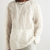 Oversized Metallic Crinkled Cotton-Blend T-Shirt - FR Oversized Metallic Crinkled Cotton-Blend T-Shirt - FR