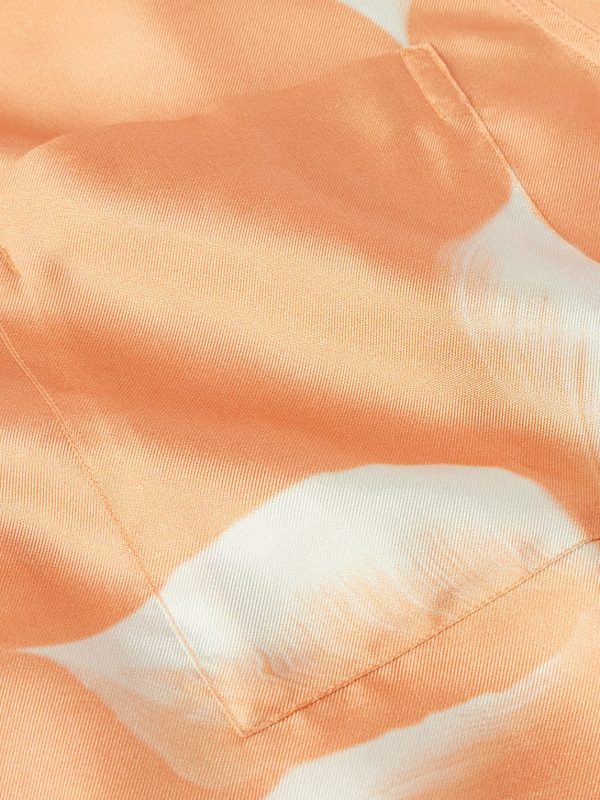 Camp-Collar Floral-Print Silk-Twill Shirt - CU