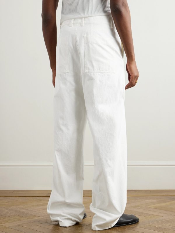 Straight-Leg Cotton Trousers - BK Straight-Leg Cotton Trousers - BK