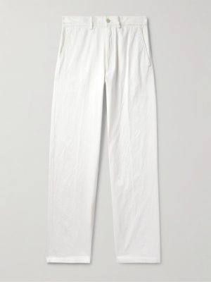Straight-Leg Cotton Trousers
