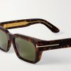 Icon Rectangular-Frame Tortoiseshell Acetate Sunglasses - CU Icon Rectangular-Frame Tortoiseshell Acetate Sunglasses - CU