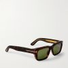 Icon Rectangular-Frame Tortoiseshell Acetate Sunglasses - FR Icon Rectangular-Frame Tortoiseshell Acetate Sunglasses - FR