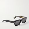 Icon Rectangular-Frame Tortoiseshell Acetate Sunglasses - FR Icon Rectangular-Frame Tortoiseshell Acetate Sunglasses - FR
