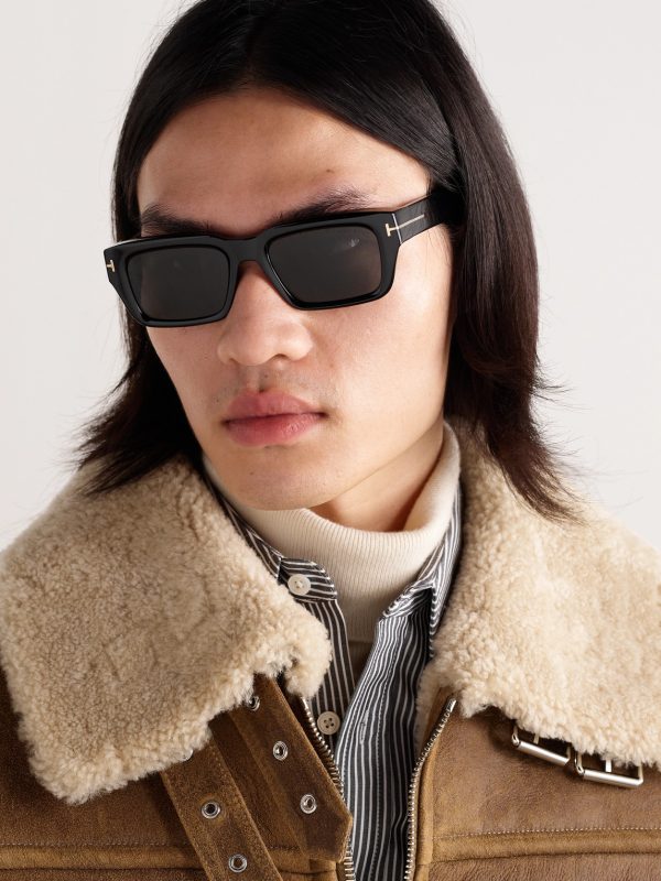 Icon Rectangular-Frame Tortoiseshell Acetate Sunglasses - OU Icon Rectangular-Frame Tortoiseshell Acetate Sunglasses - OU