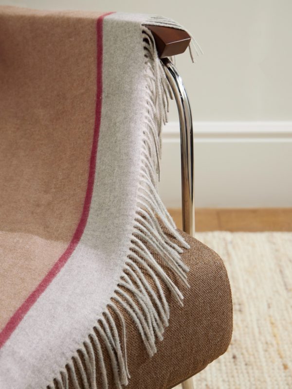 Fringed Colour-Block Silk Blanket - CU Fringed Colour-Block Silk Blanket - CU
