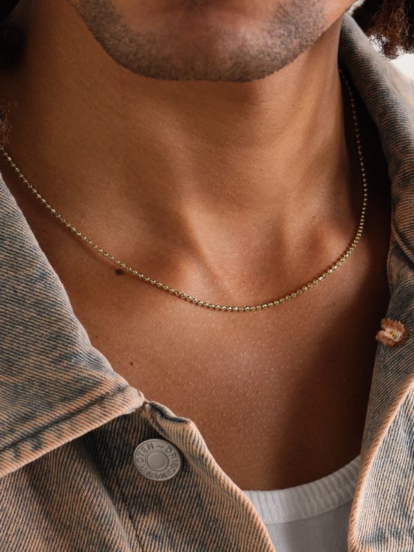 18-inch 14-Karat Gold Ball Chain Necklace - FR 18-inch 14-Karat Gold Ball Chain Necklace - FR