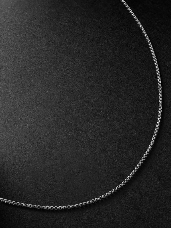 20-inch 14-Karat White Gold Box Chain Necklace 20-inch 14-Karat White Gold Box Chain Necklace