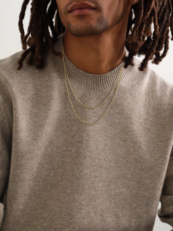 20-Inch 14-Karat Gold Rope Chain Necklace - E1