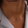 18-inch 14-Karat White Gold Ball Chain Necklace - FR