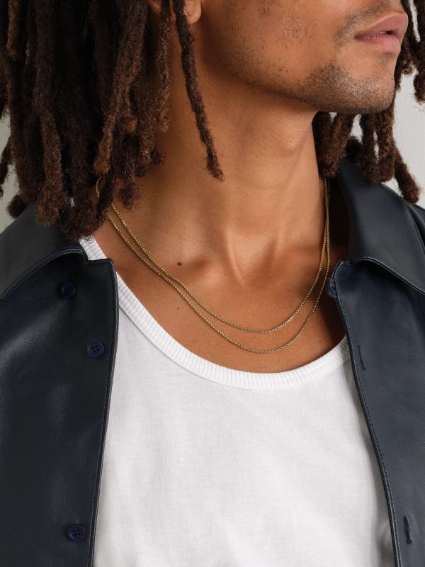 20-inch 14-Karat Gold Box Chain Necklace - E1 20-inch 14-Karat Gold Box Chain Necklace - E1