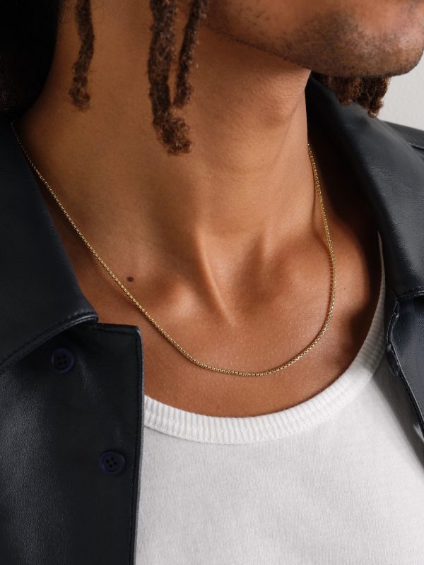 20-inch 14-Karat Gold Box Chain Necklace - FR 20-inch 14-Karat Gold Box Chain Necklace - FR