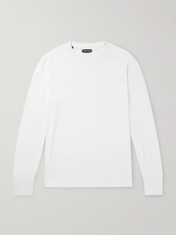 Slim-Fit Lyocell and Cotton-Blend Jersey T-Shirt Slim-Fit Lyocell and Cotton-Blend Jersey T-Shirt