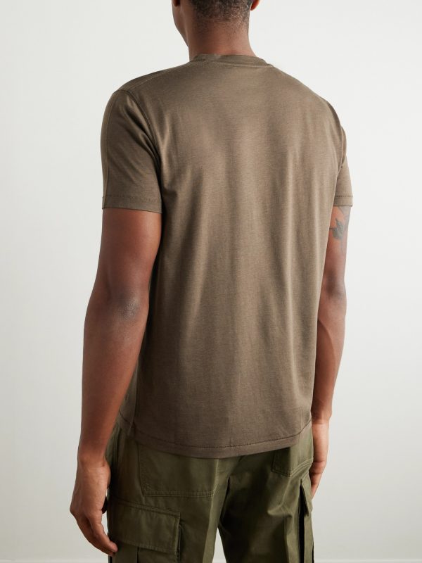 Slim-Fit Lyocell and Cotton-Blend Jersey T-Shirt - BK Slim-Fit Lyocell and Cotton-Blend Jersey T-Shirt - BK