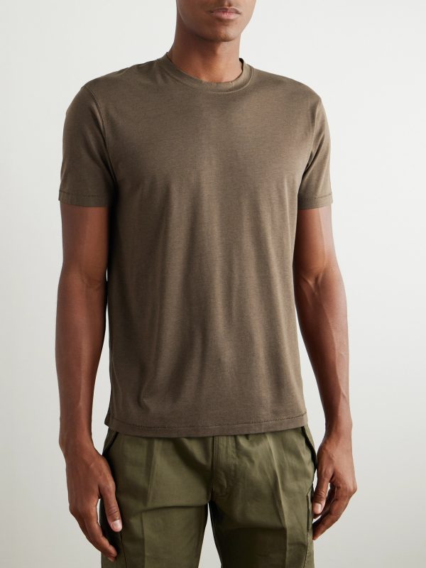 Slim-Fit Lyocell and Cotton-Blend Jersey T-Shirt - FR Slim-Fit Lyocell and Cotton-Blend Jersey T-Shirt - FR