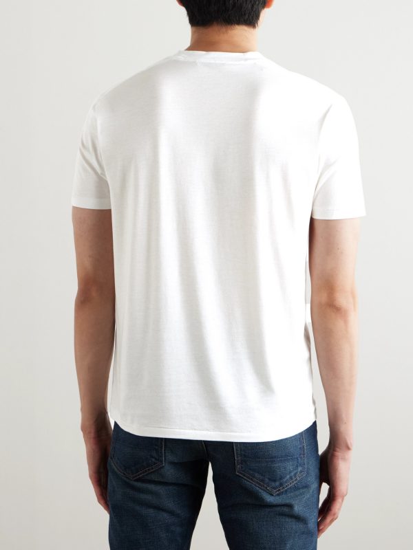 Slim-Fit Lyocell and Cotton-Blend Jersey T-Shirt - BK Slim-Fit Lyocell and Cotton-Blend Jersey T-Shirt - BK
