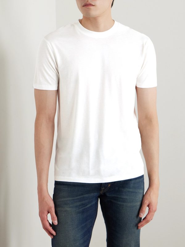 Slim-Fit Lyocell and Cotton-Blend Jersey T-Shirt - FR Slim-Fit Lyocell and Cotton-Blend Jersey T-Shirt - FR