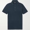 Lyocell and Cotton-Blend Piqué Polo Shirt Lyocell and Cotton-Blend Piqué Polo Shirt