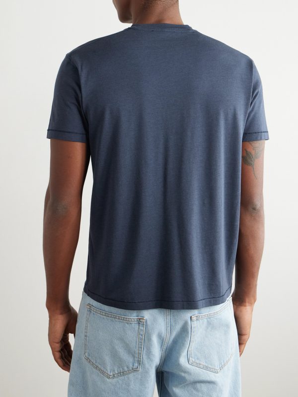 Slim-Fit Lyocell and Cotton-Blend Jersey T-Shirt - BK Slim-Fit Lyocell and Cotton-Blend Jersey T-Shirt - BK