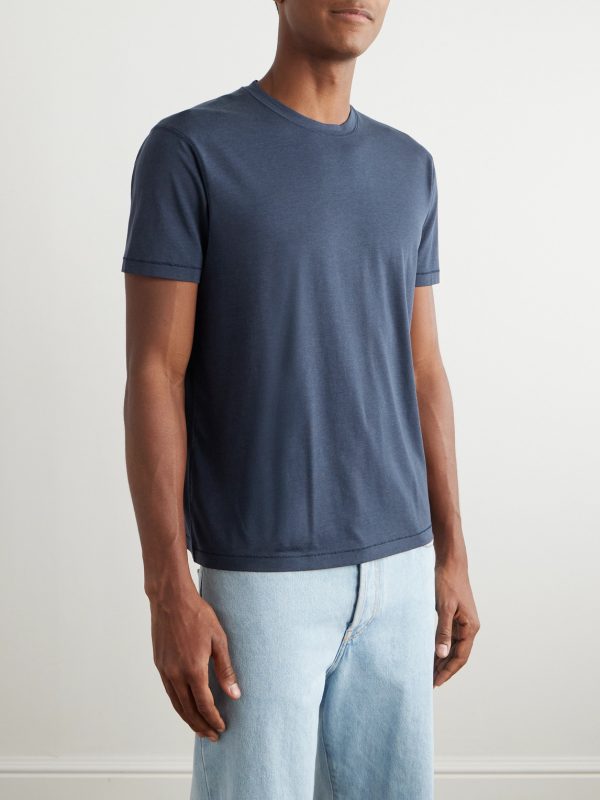 Slim-Fit Lyocell and Cotton-Blend Jersey T-Shirt - FR Slim-Fit Lyocell and Cotton-Blend Jersey T-Shirt - FR