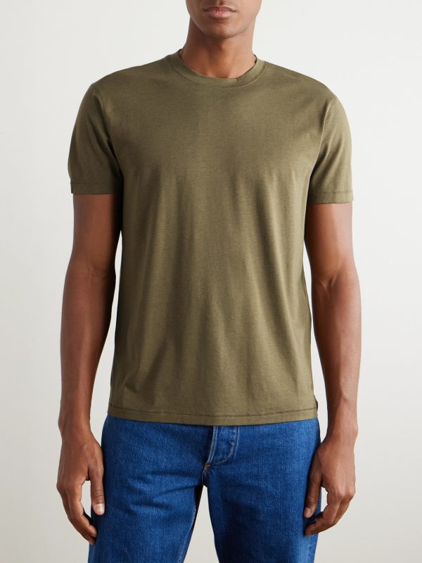 Slim-Fit Lyocell and Cotton-Blend Jersey T-Shirt - FR