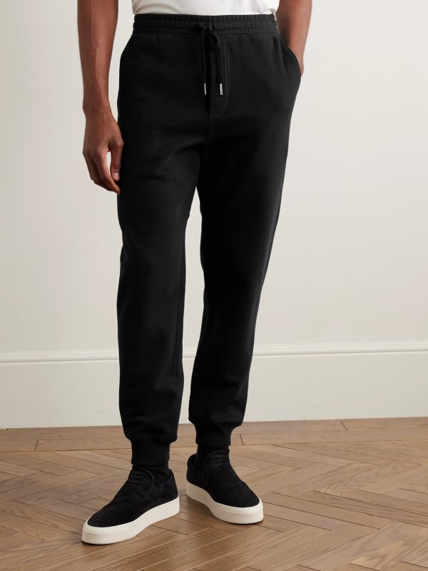 Tapered Cotton-Blend Jersey Sweatpants - FR Tapered Cotton-Blend Jersey Sweatpants - FR