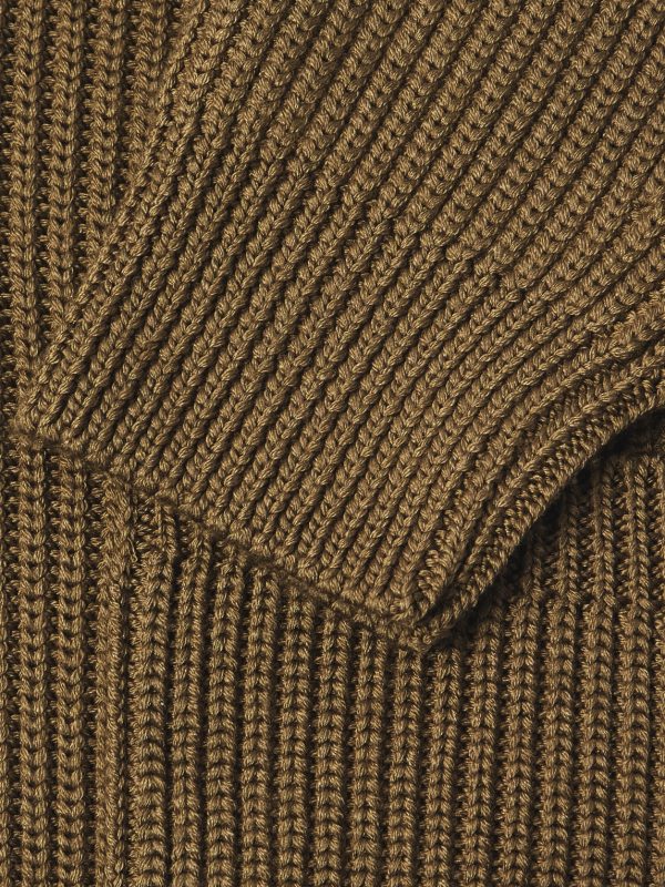 Shawl-Collar Ribbed Silk and Wool-Blend Cardigan - E1 Shawl-Collar Ribbed Silk and Wool-Blend Cardigan - E1