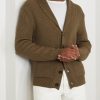 Shawl-Collar Ribbed Silk and Wool-Blend Cardigan - FR Shawl-Collar Ribbed Silk and Wool-Blend Cardigan - FR