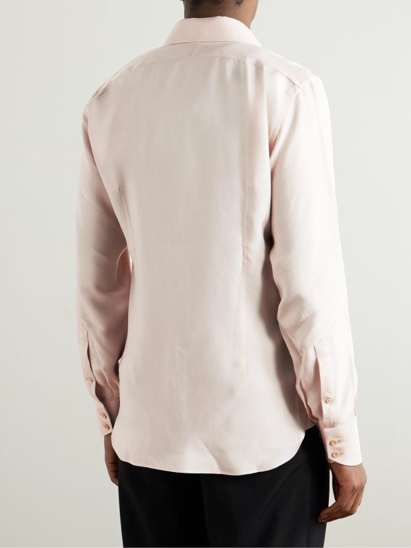 Slim-Fit Cutaway-Collar Twill Shirt - BK Slim-Fit Cutaway-Collar Twill Shirt - BK