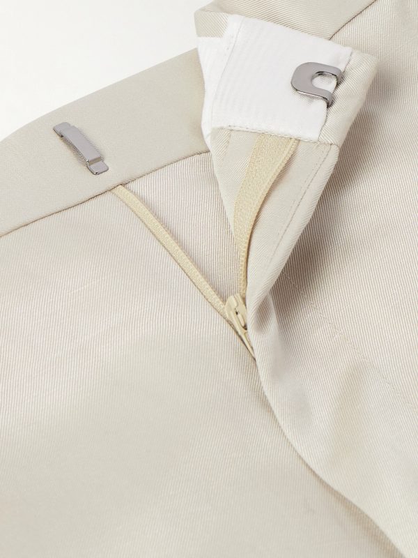 Dyllan Straight-Leg Silk and Linen-Blend Twill Suit Trousers - E1