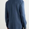 Button-Down Collar Garment-Dyed Lyocell Shirt - BK